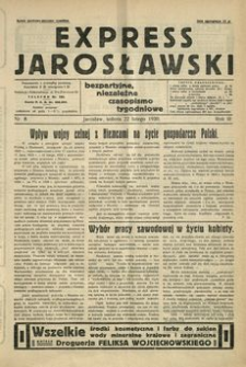 Express Jarosławski : bezpartyjne, niezależne czasopismo tygodniowe. 1930, R. 3, nr 8 (luty)