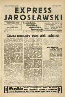 Express Jarosławski : bezpartyjne, niezależne czasopismo tygodniowe. 1930, R. 3, nr 9 (marzec)