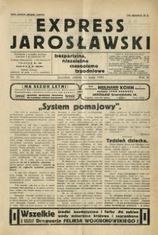 Express Jarosławski : bezpartyjne, niezależne czasopismo tygodniowe. 1930, R. 3, nr 21 (maj)