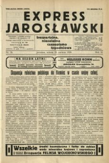 Express Jarosławski : bezpartyjne, niezależne czasopismo tygodniowe. 1930, R. 3, nr 26 (czerwiec)