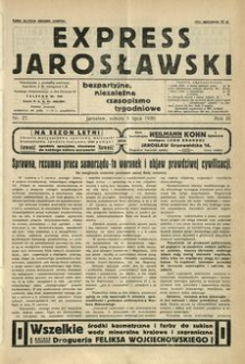 Express Jarosławski : bezpartyjne, niezależne czasopismo tygodniowe. 1930, R. 3, nr 27 (lipiec)