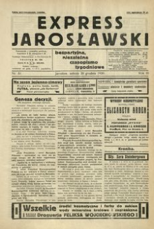 Express Jarosławski : bezpartyjne, niezależne czasopismo tygodniowe. 1930, R. 3, nr 51 (grudzień)