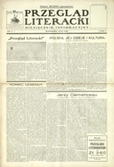 Przegląd Literacki : miesięcznik informacyjny. 1930, R. 1, nr 2 (luty)