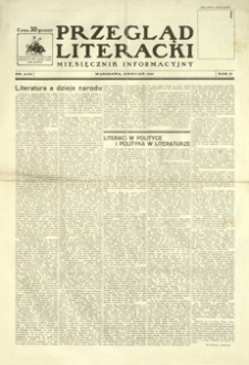 Przegląd Literacki : miesięcznik informacyjny. 1931, R. 2, nr 4 (kwiecień)