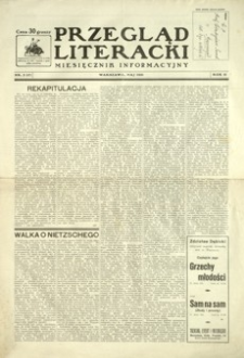 Przegląd Literacki : miesięcznik informacyjny. 1931, R. 2, nr 5 (maj)