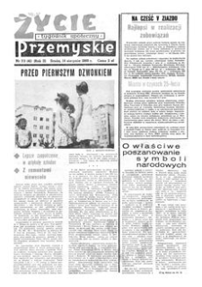 Życie Przemyskie : tygodnik społeczny. 1968, R. 2, nr 33 (41) (14 sierpnia)