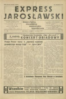 Express Jarosławski : bezpartyjne, niezależne czasopismo tygodniowe. 1931, R. 4, nr 23 (czerwiec)