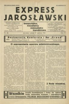 Express Jarosławski : bezpartyjne, niezależne czasopismo tygodniowe. 1931, R. 4, nr 26 (czerwiec)