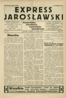 Express Jarosławski : bezpartyjne, niezależne czasopismo tygodniowe. 1931, R. 4, nr 31 (sierpień)