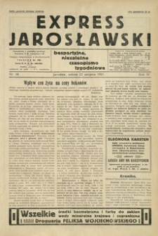 Express Jarosławski : bezpartyjne, niezależne czasopismo tygodniowe. 1931, R. 4, nr 34 (sierpień)