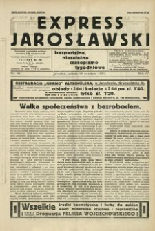 Express Jarosławski : bezpartyjne, niezależne czasopismo tygodniowe. 1931, R. 4, nr 38 (wrzesień)