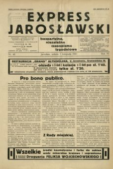 Express Jarosławski : bezpartyjne, niezależne czasopismo tygodniowe. 1931, R. 4, nr 45 (listopad)