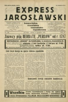 Express Jarosławski : bezpartyjne, niezależne czasopismo tygodniowe. 1931, R. 4, nr 50 (grudzień)