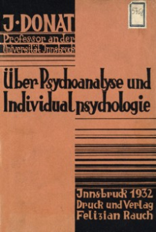 Über Psychoanalyse und Individualpsychologie
