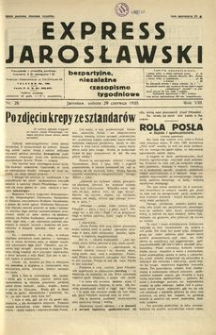 Express Jarosławski : bezpartyjne, niezależne czasopismo tygodniowe. 1935, R. 8, nr 26 (czerwiec)