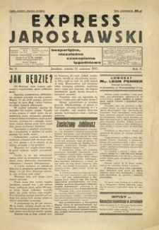 Express Jarosławski : bezpartyjne, niezależne czasopismo tygodniowe. 1937, R. 10, nr 9 (czerwiec)