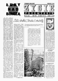 Życie Przemyskie : tygodnik społeczny. 1974, R. 8, nr 22 (343) (29 maja)