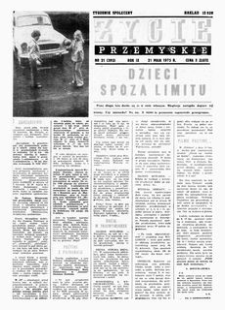 Życie Przemyskie : tygodnik społeczny. 1975, R. 9, nr 21 (393) (21 maja)