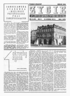Życie Przemyskie : tygodnik społeczny. 1975, R. 9, nr 48 (421) (26 listopada)