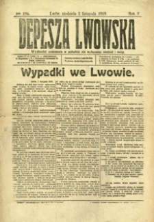 Depesza Lwowska. 1918, R. 5, nr 294 (3 listopada)
