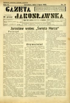 Gazeta Jarosławska : organ Rady Grodzkiej B. B. W. R. w Jarosławiu. 1933, R. 2, nr 14 (2 lipca)