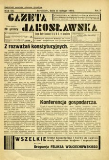 Gazeta Jarosławska : organ Rady Grodzkiej B. B. W. R. w Jarosławiu. 1934, R. 3, nr 3 (11 lutego)