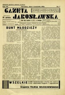 Gazeta Jarosławska : organ Rady Grodzkiej B. B. W. R. w Jarosławiu. 1934, R. 3, nr 7 (8 kwietnia)