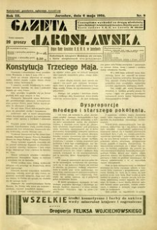Gazeta Jarosławska : organ Rady Grodzkiej B. B. W. R. w Jarosławiu. 1934, R. 3, nr 9 (6 maja)