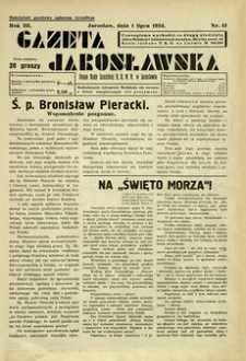 Gazeta Jarosławska : organ Rady Grodzkiej B. B. W. R. w Jarosławiu. 1934, R. 3, nr 13 (1 lipca)