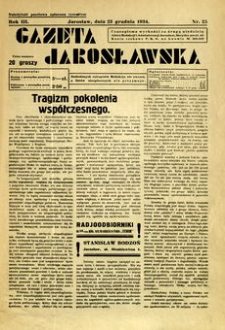 Gazeta Jarosławska : organ Rady Grodzkiej B. B. W. R. w Jarosławiu. 1934, R. 3, nr 25 (23 grudnia)