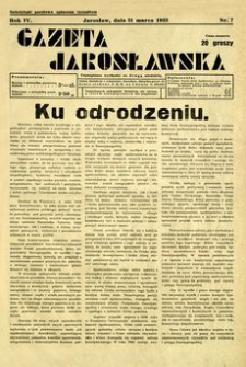 Gazeta Jarosławska. 1935, R. 4, nr 7 (31 marca)