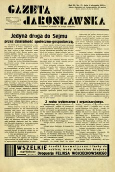 Gazeta Jarosławska. 1935, R. 4, nr 17 (11 sierpnia)