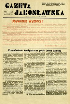 Gazeta Jarosławska. 1935, R. 4, nr 19 (8 września)