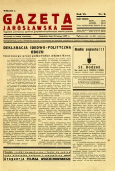 Gazeta Jarosławska : tygodnik poświęcony sprawom gospodarczo-społecznym miasta i powiatu. 1937, R. 6, nr 9 (28 lutego)