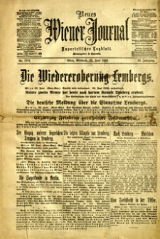 Neues Wiener Journal : unparteiisches Tagblatt. 1915, R. 23, nr 7781 (23 czerwca)