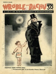 Wróble na Dachu : tygodnik satyryczno-humorystyczny. 1937, R. 8, nr 1 (3 stycznia)