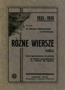 Różne wiersze : 1935-1936. Cz. 5