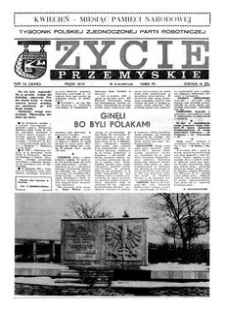 Życie Przemyskie : tygodnik Polskiej Zjednoczonej Partii Robotniczej. 1980, R. 14, nr 15 (649) (9 kwietnia)