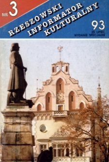 Rzeszowski Informator Kulturalny. 1993, nr 3 (wydanie specjalne)