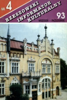 Rzeszowski Informator Kulturalny. 1993, nr 4 (wrzesień-październik)