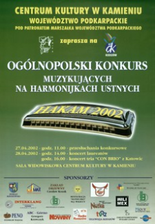 Ogólnopolski Konkurs Muzykujących na Harmonijkach Ustnych : Hakam 2002 [Plakat]