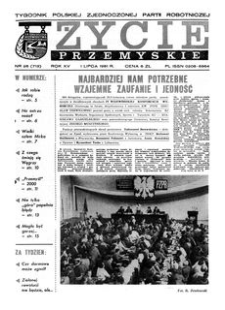 Życie Przemyskie : tygodnik Polskiej Zjednoczonej Partii Robotniczej. 1981, R. 15, nr 26 (713) (1 lipca)
