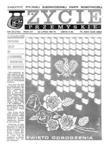 Życie Przemyskie : tygodnik Polskiej Zjednoczonej Partii Robotniczej. 1981, R. 15, nr 29 (716) (22 lipca)