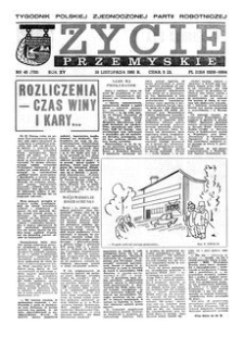 Życie Przemyskie : tygodnik Polskiej Zjednoczonej Partii Robotniczej. 1981, R. 15, nr 45 (732) (18 listopada)