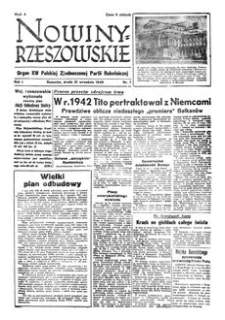 Nowiny Rzeszowskie : organ KW Polskiej Zjednoczonej Partii Robotniczej. 1949, R. 1, nr 7 (21 września)