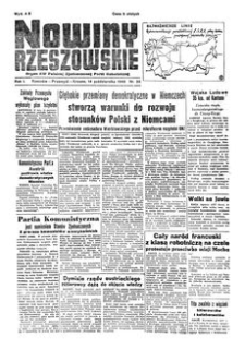 Nowiny Rzeszowskie : organ KW Polskiej Zjednoczonej Partii Robotniczej. 1949, R. 1, nr 30 (14 października)