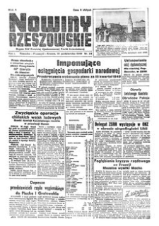 Nowiny Rzeszowskie : organ KW Polskiej Zjednoczonej Partii Robotniczej. 1949, R. 1, nr 34 (18 października)