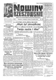 Nowiny Rzeszowskie : organ KW Polskiej Zjednoczonej Partii Robotniczej. 1949, R. 1, nr 90 (13 grudnia)