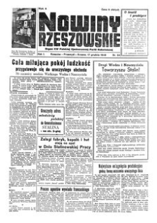 Nowiny Rzeszowskie : organ KW Polskiej Zjednoczonej Partii Robotniczej. 1949, R. 1, nr 94 (17 grudnia)