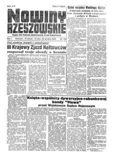 Nowiny Rzeszowskie : organ KW Polskiej Zjednoczonej Partii Robotniczej. 1949, R. 1, nr 104 (29 grudnia)